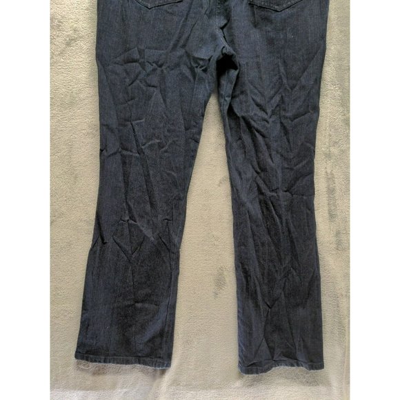BNW Women Jeans High Rise Bootcut Leg Solid Blue Dark Wash W:38 L:33 - Picture 8 of 9